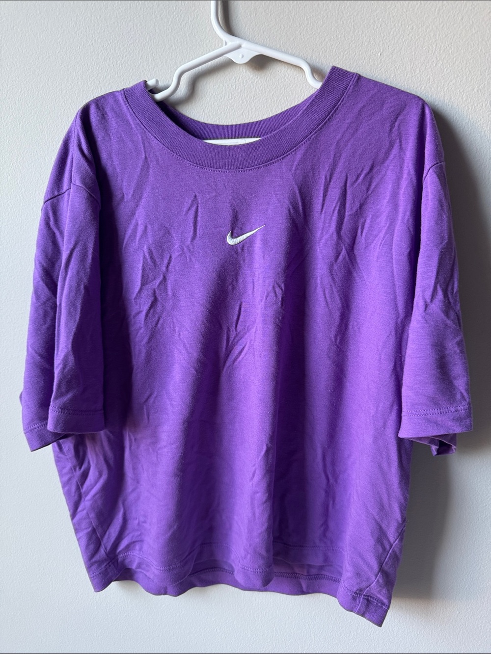Nike Purple Short Sleeve Tee with White Swoosh